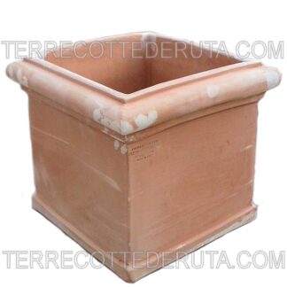 cubo liscio in terracotta