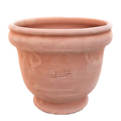 Articolo 12625 Fioriera tonda liscia cachepot in terracotta