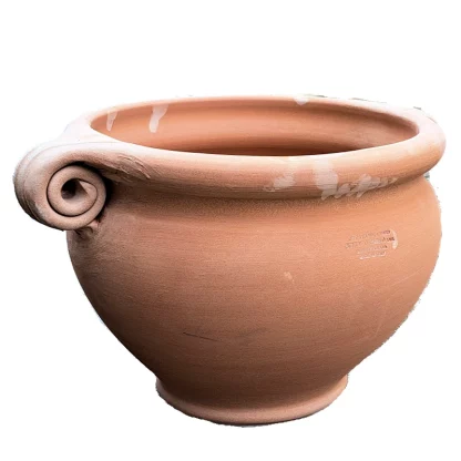 Articolo 523 Fioriera tonda con 2 riccioli bucati in terracotta - immagine 4